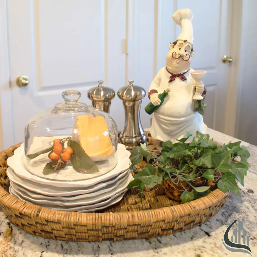 Style A Tray Or Basket With Kitchen Essentials
