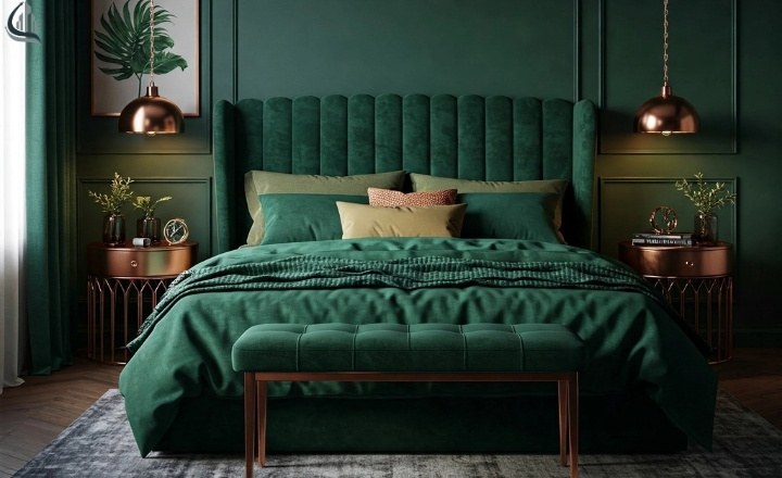 Dark Green bedroom ideas