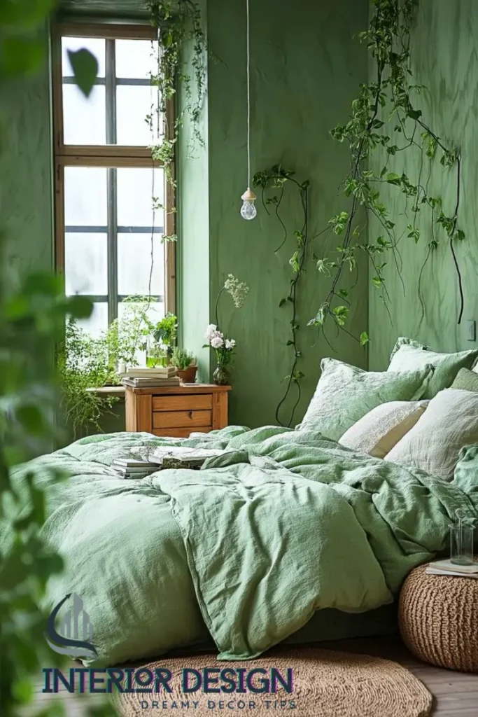 Country Charm: Rustic Green Accents for a Cozy Vibe
