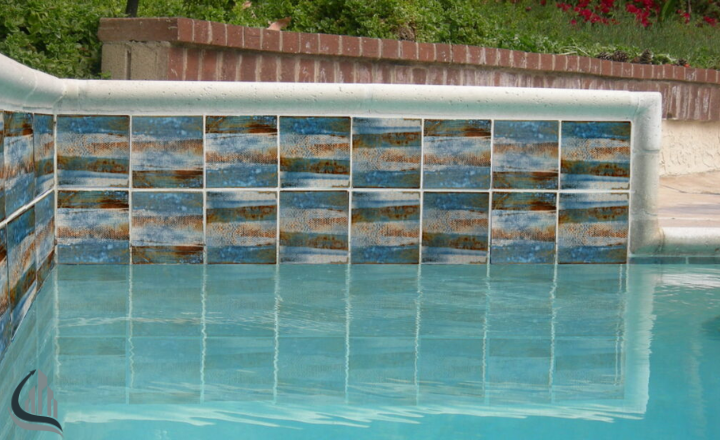 textured wall and tiles