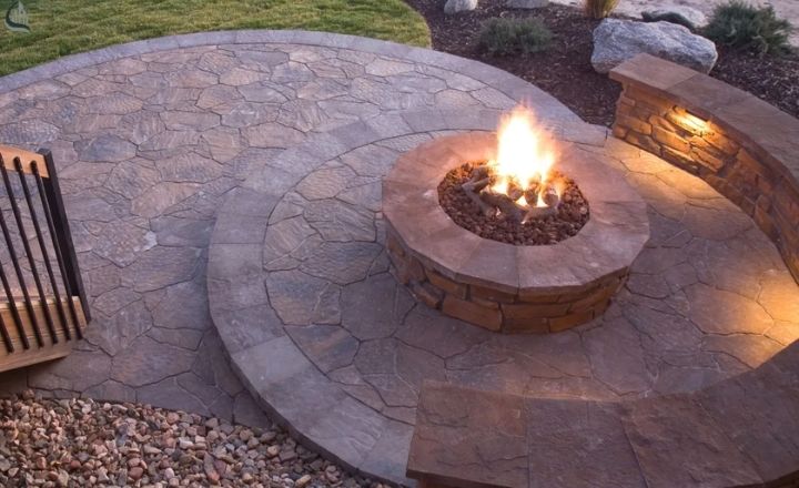 Fire Features for a Cozy Round Patio