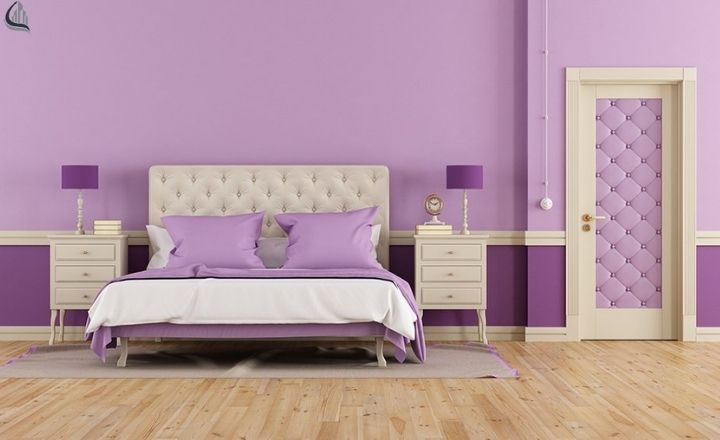 Lavender living room calm paint idea