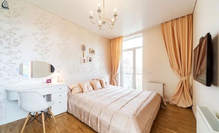 Modern khaki living room wall paint design