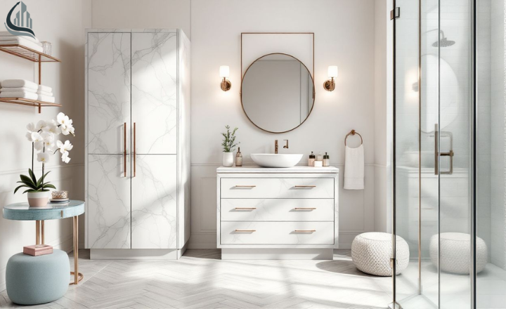 Preppy bathroom decor