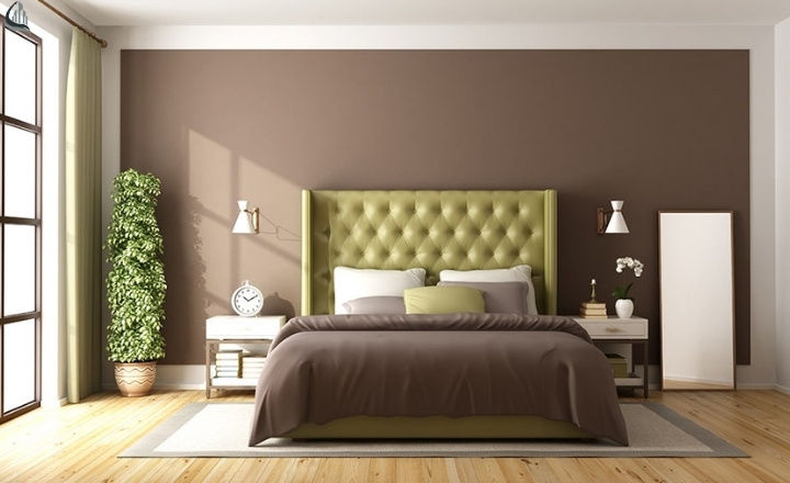 Warm bedroom paint ideas with earthy tones