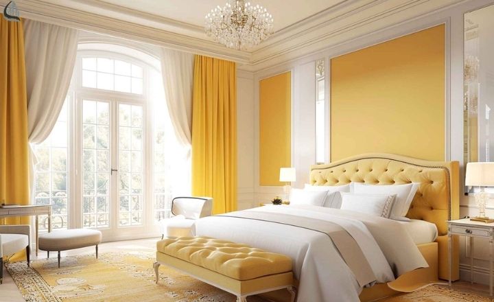 Warm white yellow undertone living room