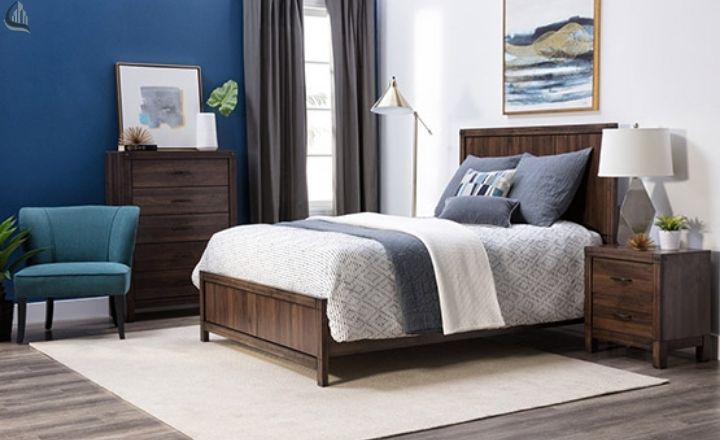 White, blue and brown living room color scheme