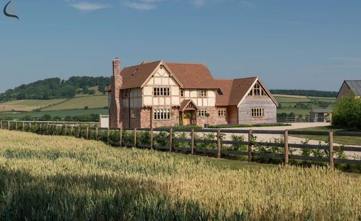 Cedar garden gate with natural wood finish
