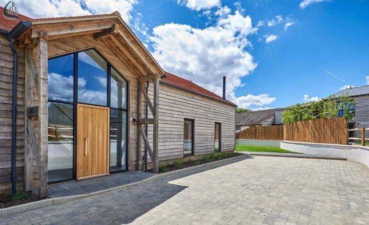 cedar gate with wrought iron decorative inserts