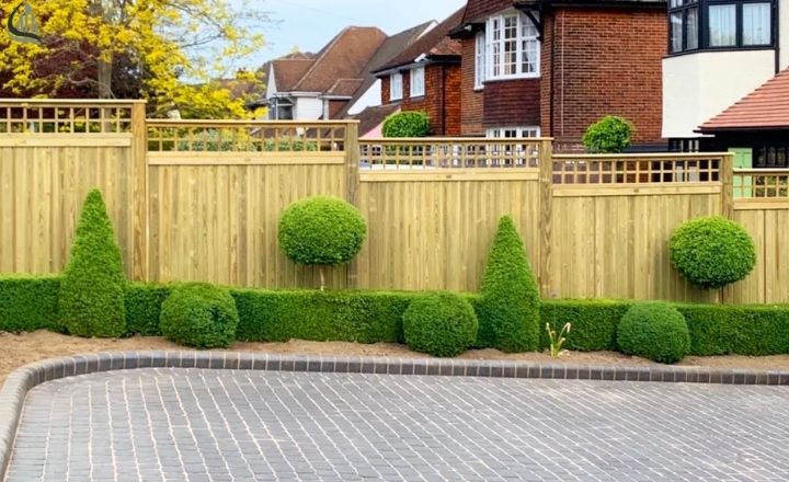 cedar privacy fence gate modern style