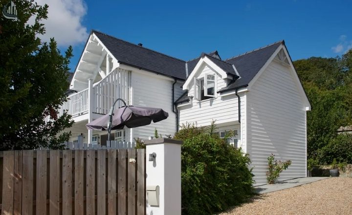 classic wooden picket fence gate entrance