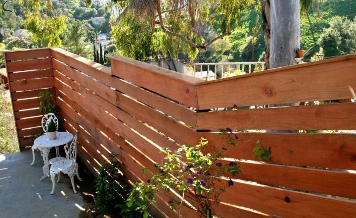 horizontal privacy fence ideas