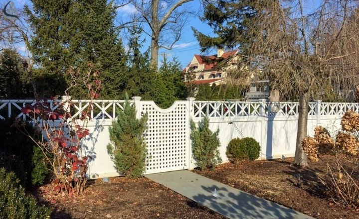vinyl spaced picket fence gate design