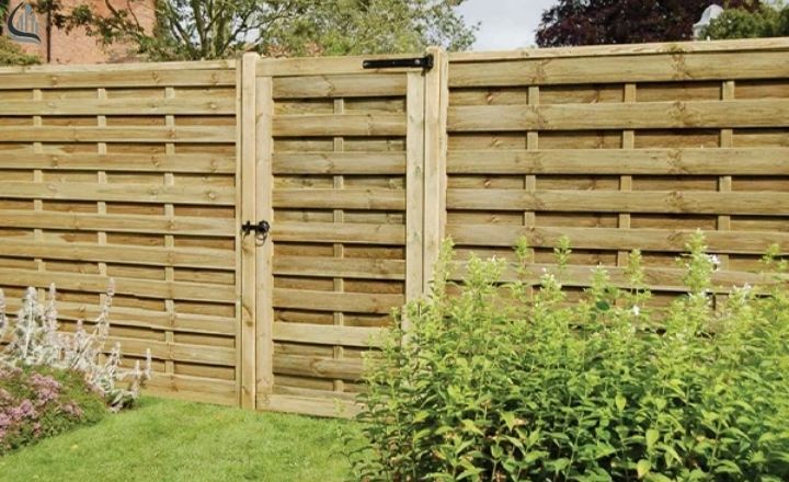 wooden arched garden gate design idea