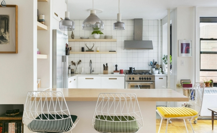 Open kitchen open shelving