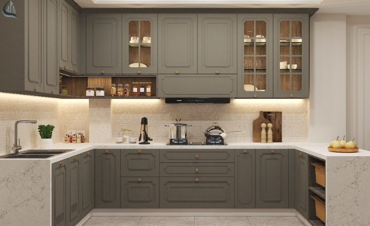 U shape kitchen layout