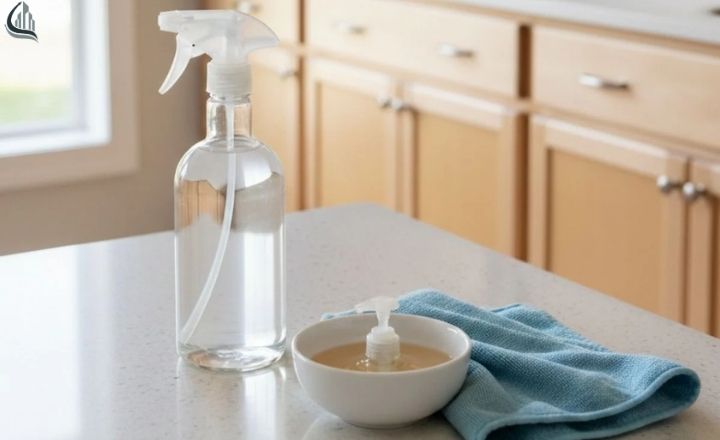 vinegar cleaning wooden kitchen cabinets