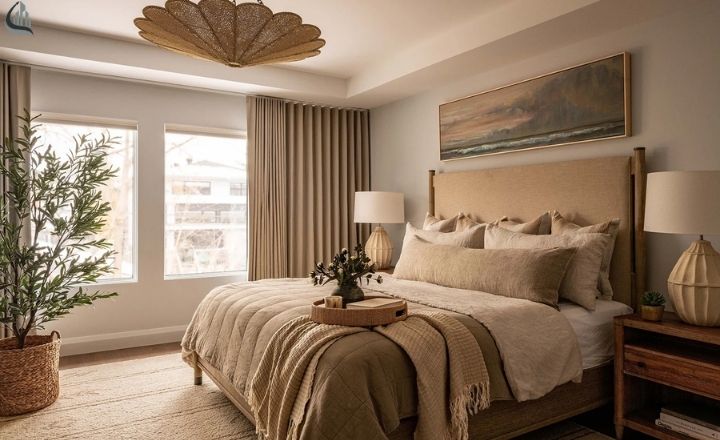 Layered bedding ideas for luxury bedroom look