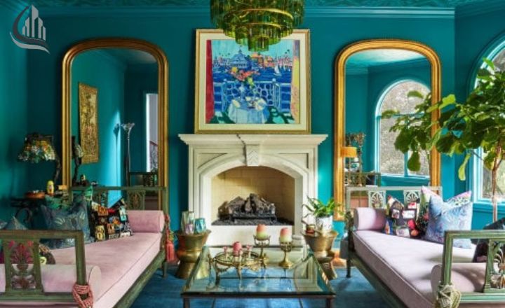 Living Room Ceiling Wallpaper