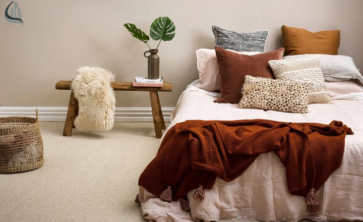 Wool Area Rug for Bedroom Design