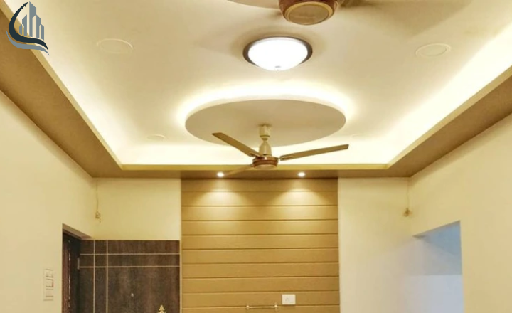 Simple False Ceiling with Fan Design